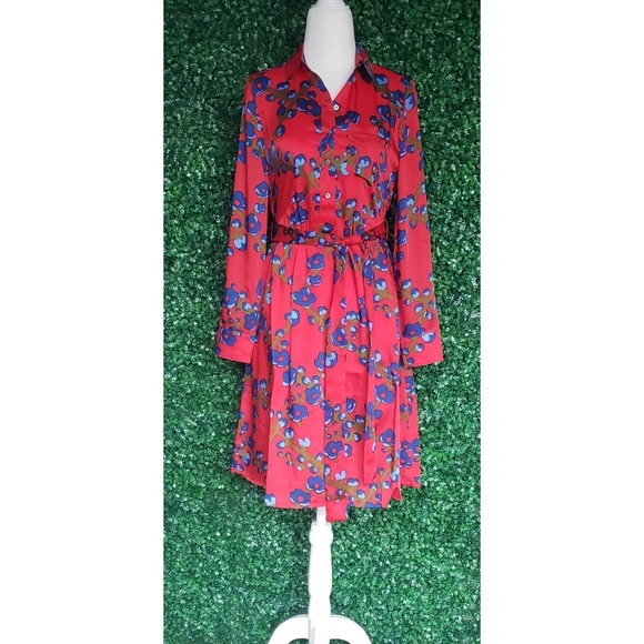 20. J.Crew A-line shirtdress in lattice floral - Picture 4 of 7
